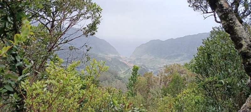 View over the São Vicente valley from the PR 22 viewpoint on Madeira's north coast